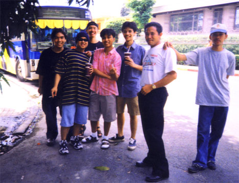 The guys with the bus driver.